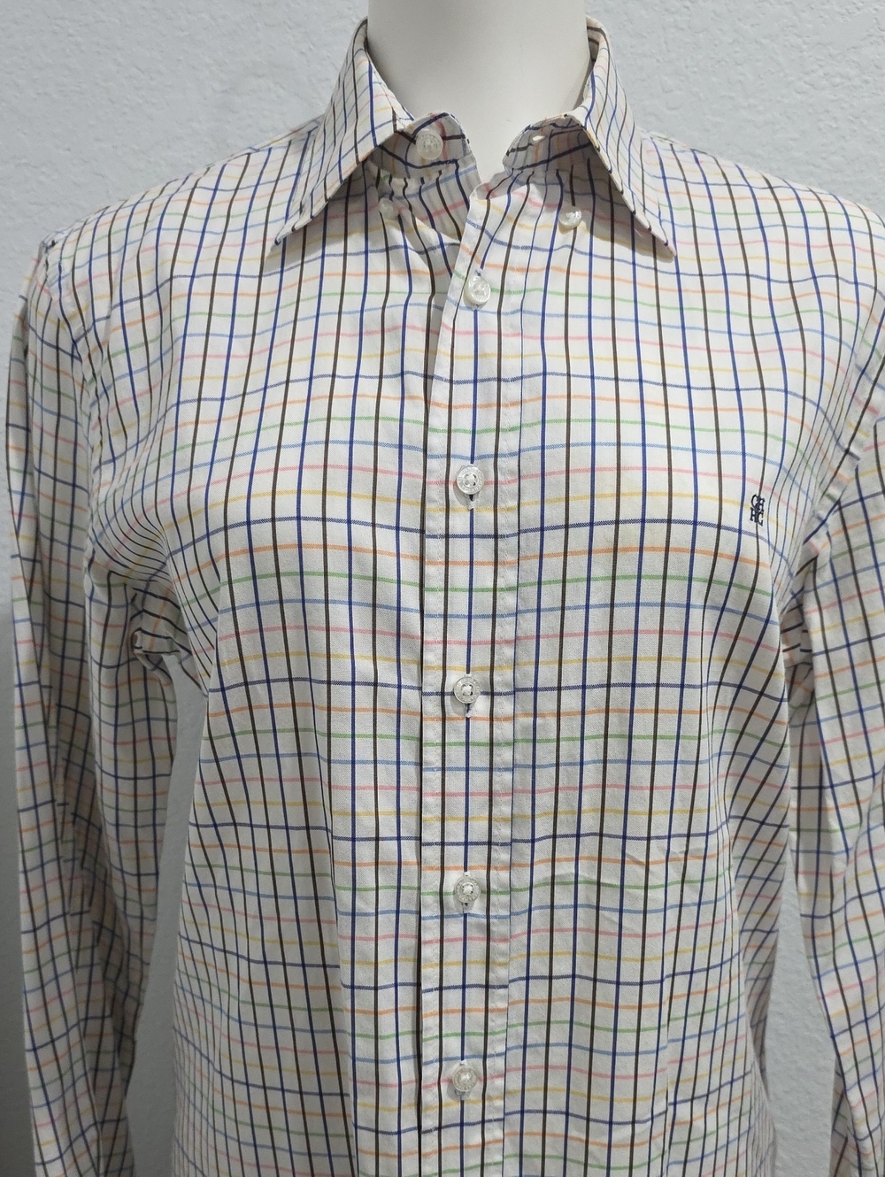 Carolina Herrera Classic Multi-Check Button-Down Shirt
